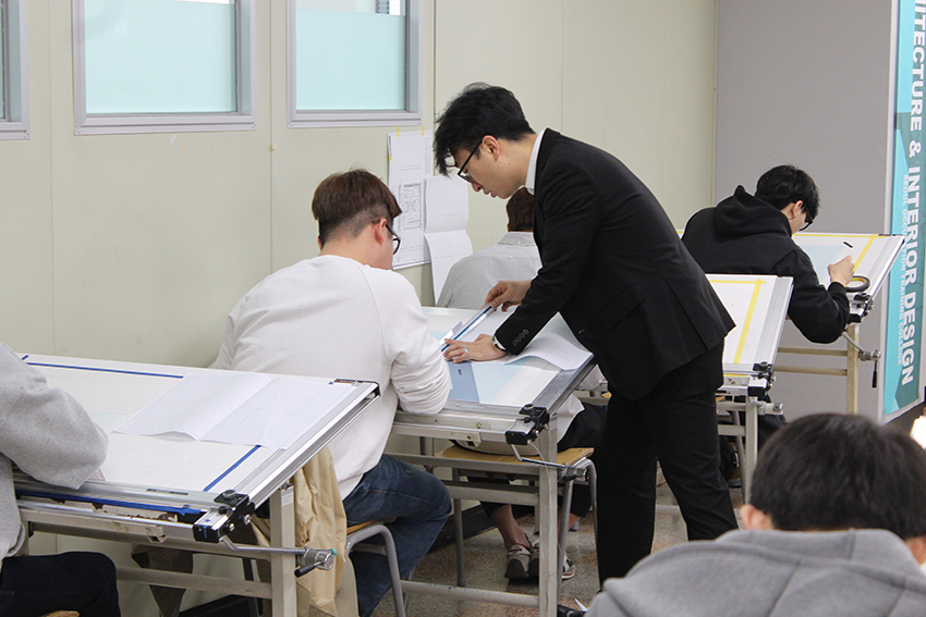 건축계열 1,2학년 제도 도면 실습